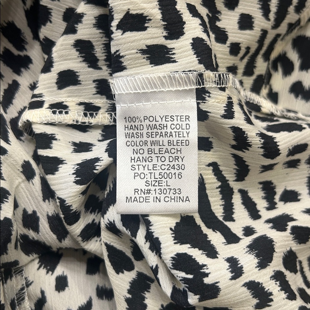 Umgee Animal Print Print V-Neck Tiered Ruffle Sleeve Midi Dress Women’s Large - Picture 4 of 13